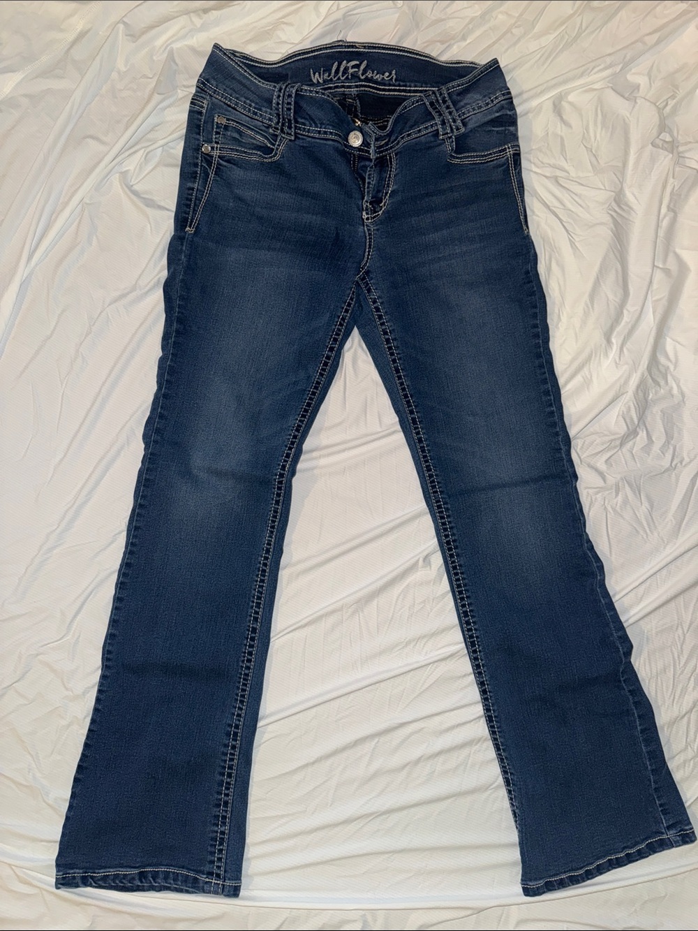 Wallflower Dark Indigo Flare Jeans